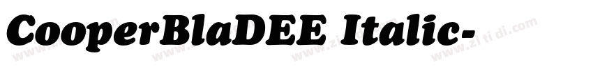 CooperBlaDEE Italic字体转换